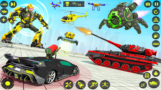 Captura 4 Army Tank Robot Car Games: android