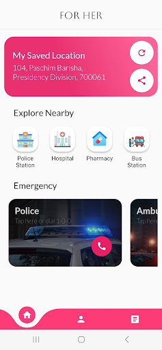 For Her: Women Safety App Screenshot 2 - AppWisp.com