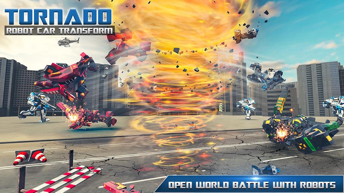 Screenshot 13 Tornado Héroe Coche Robot Simulador Juegos android