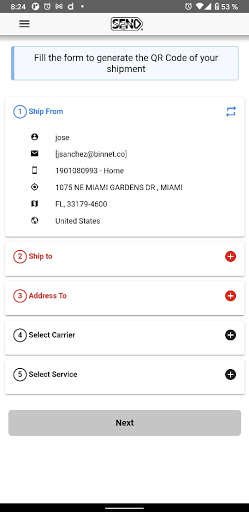 Send perfectshipping Screen 3