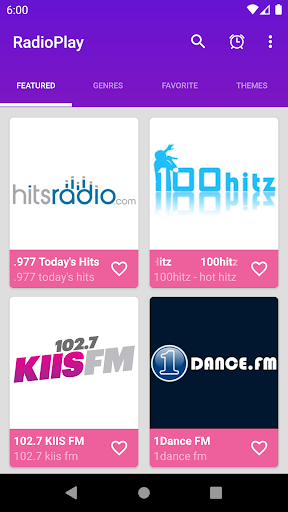Android application OnlineRadio screenshort