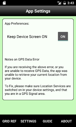 Grid Ref CH1903 Screen 3