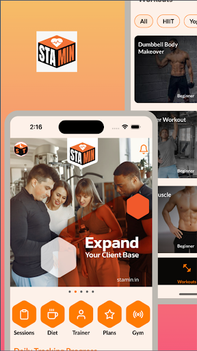 Android application Stamin screenshort