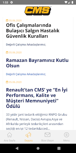 CMS Biz Bize Screen 2