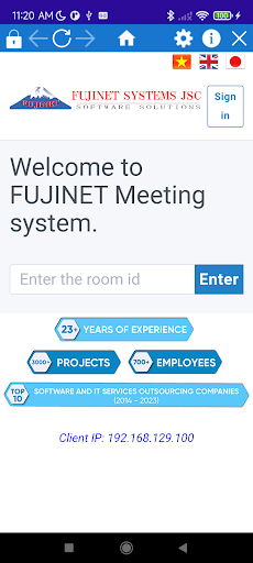 Android application FUJINET Meeting screenshort