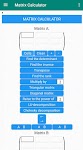 screenshot of Matrix Calculator | solution