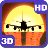 Airplane Sunset Landing icon