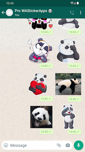 Funny Panda Stickers WASticker Screen 2
