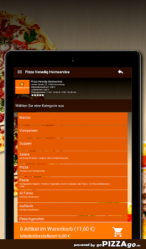 Pizza Venedig Heimservice Herr