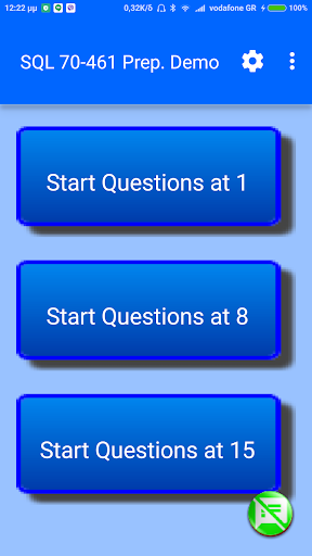 Android application SQL 70-461 Preparation Exam De screenshort