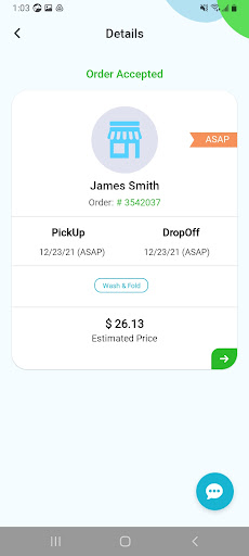 Laundry PickUp Providers Screen 3