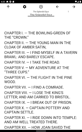 Book, The Splendid Spur Screen 3