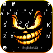 Creepy Smile Face Keyboard Background