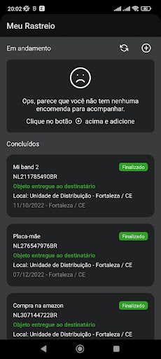 Meu Rastreio Screen 2