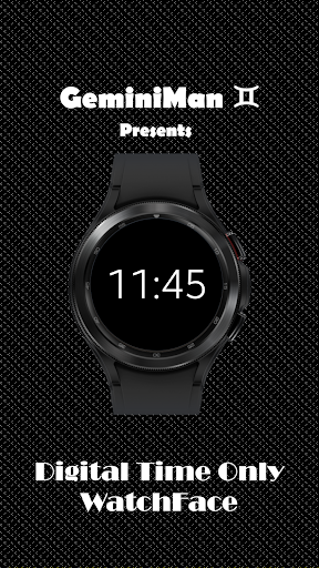 Android application Digital Time Watchface screenshort