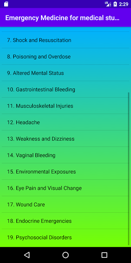 Emergency Medicine Handbook Screen 3