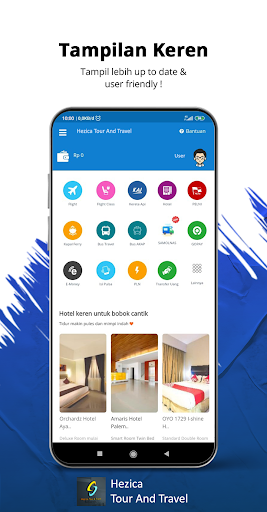Android application Hezica Tour And Travel screenshort