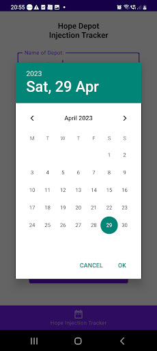 Hope Depot Tracker Screen 2