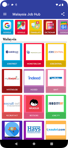 Malaysia Jobs hub Screen 2