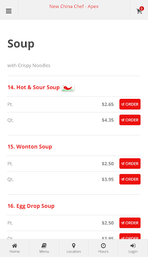 New China Chef Apex Ordering Screen 3
