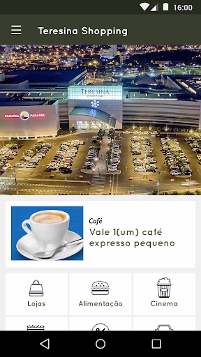 Android application Teresina Shopping screenshort