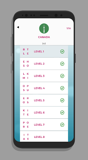 Android application Word Power Swipe Words Game screenshort