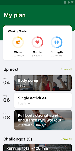Android application Huntley Park District Fitness screenshort