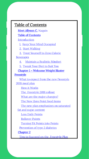 Freestyle Weight Loss Program Screen 2