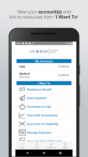 Android application GV BOCES Flex-HRA Benefits screenshort