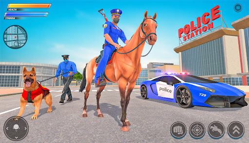 Android application US Police Horse Crime Shooting screenshort