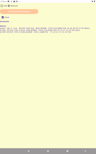 Android application USB Detector screenshort