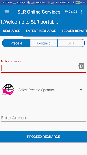 SLR Online Services Screen 2