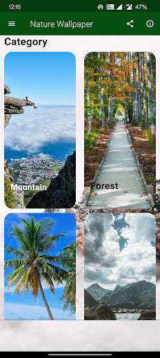 Android application Nature Wallpaper screenshort