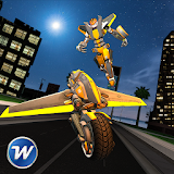 Flying Motorbike Robot Transform Wars icon