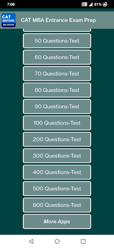 CAT MBA Entrance Exam Screen 2