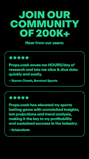 Props.Cash | Player Props Data Screen 3