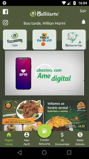 Visualização do aplicativo