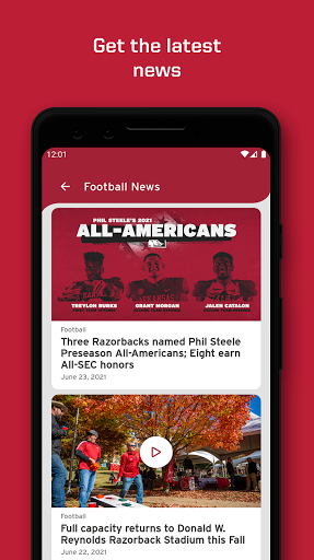 Screenshot of Arkansas Razorbacks