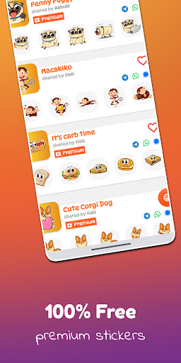 Android application FigU - WASticker stickers HD screenshort