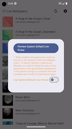Live Wallpaper Picker Screen 2