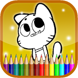 Kids coloring for gumbol icon