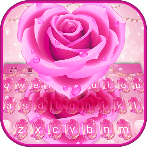 Pink Rose Keyboard Theme  Icon