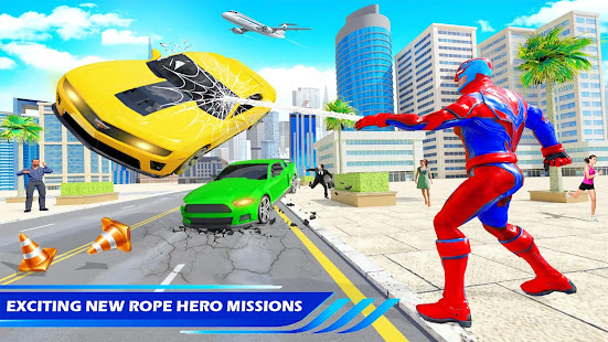 Flying Police Robot Rope Hero: Gangster Crime City 46 screenshots 10