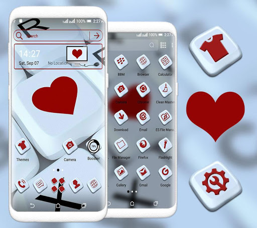 Android application Love Keyboard Launcher Theme screenshort
