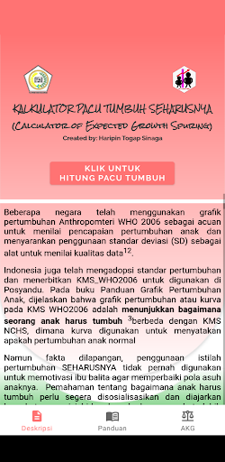 Android application Kalkulator Pacu Tumbuh Anak screenshort