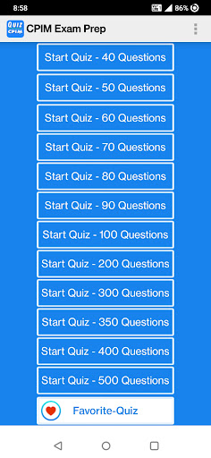 Android application CPIM Exam Prep screenshort