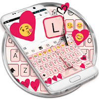 Paris Pink Eiffel Emoji Keyboard Theme