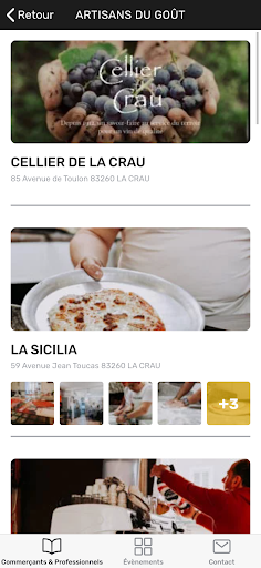 Android application Les Vitrines de La Crau screenshort