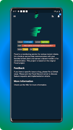 Android application Flood Mobile screenshort