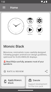 Monoic Black Minimal Icon Pack Screenshot